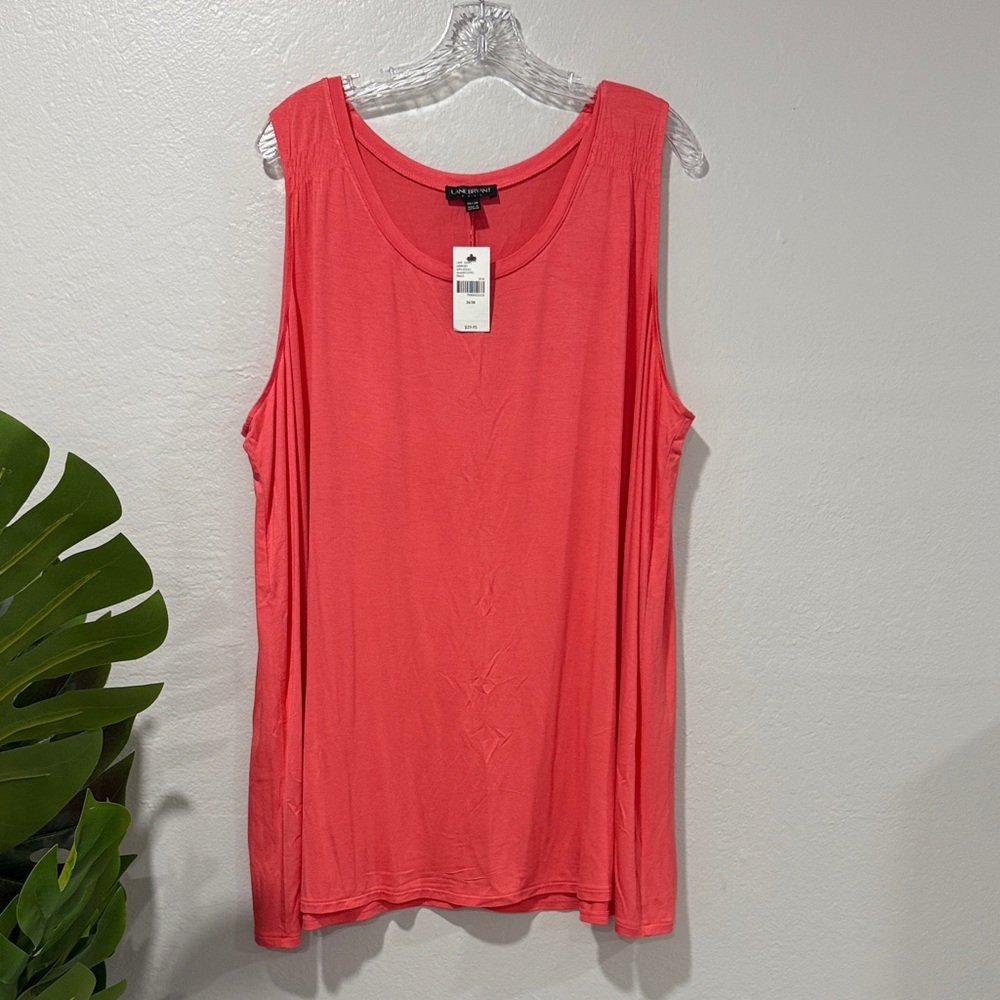 NWT Lane Bryant Vibrant Coral Tank Top plus size 26/28